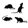 GP24684 – Tierische Schatten Ratten Halloween Dekoration – Farbe: Schwarz