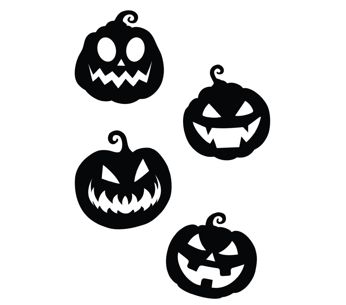 GP24685 – Halloween Kürbis Silhouetten Wandverzierung – Farbe: Schwarz