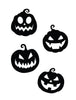 GP24685 – Halloween Kürbis Silhouetten Wandverzierung – Farbe: Schwarz