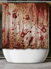 GP24699 – Clown Horror Duschvorhang Halloween Blutig – Farbe: Beige