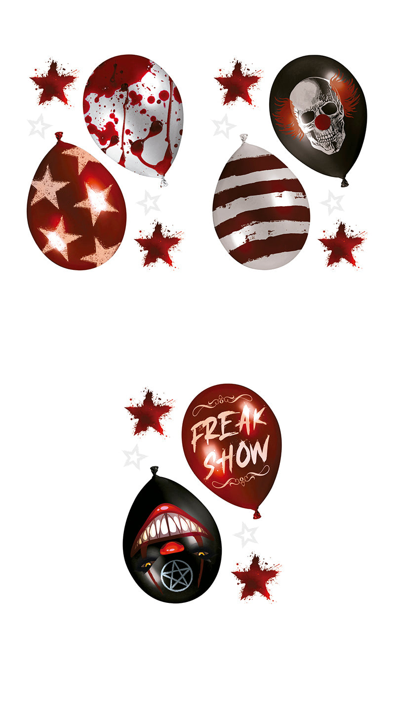 GP24703 – Clown Horror Luftballons Deko – Farbe: Mehrfarbig, Ansicht 2