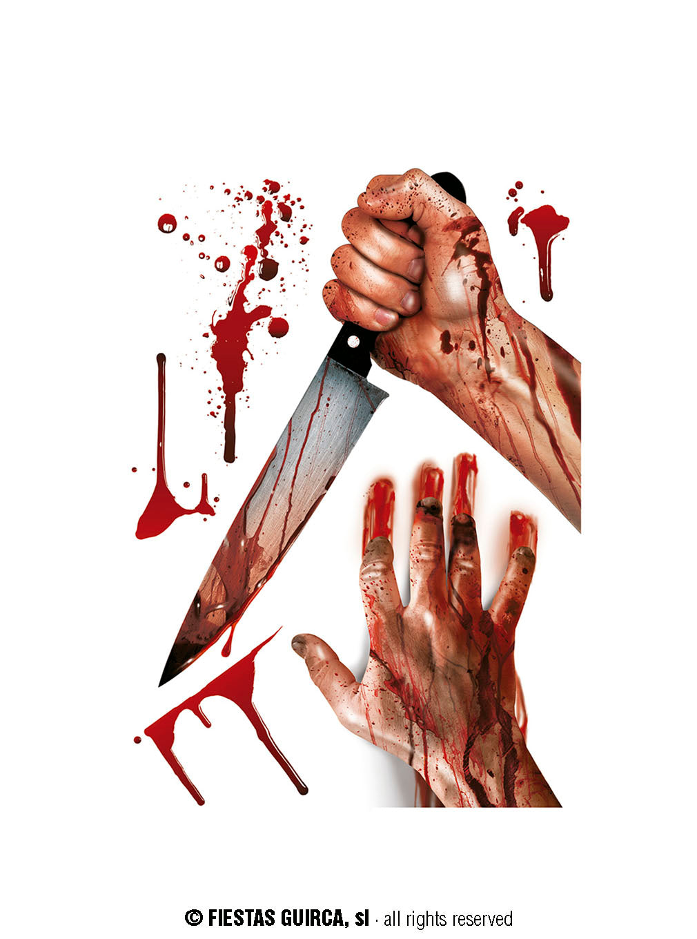 GP24708 – Halloween Gruseldekor Fenster Aufkleber – Farbe: Mehrfarbig