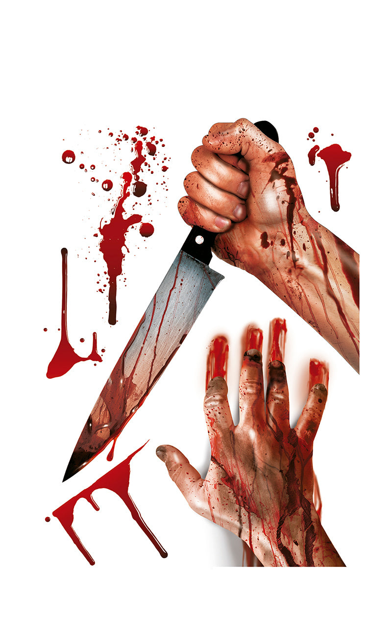 GP24708 – Halloween Gruseldekor Fenster Aufkleber – Farbe: Mehrfarbig