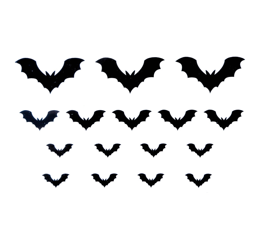 GP24710 – Halloween Fledermaus Tattoo Dekoration – Farbe: Schwarz, Ansicht 2