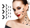 GP24710 – Halloween Fledermaus Tattoo Dekoration – Farbe: Schwarz