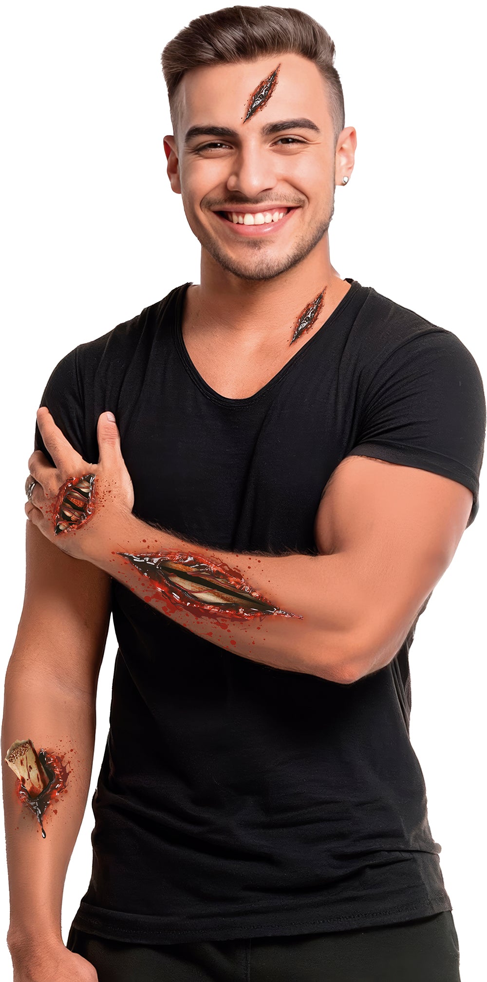 GP24711 – Halloween Offene Wunden Tattoo – Farbe: Natural