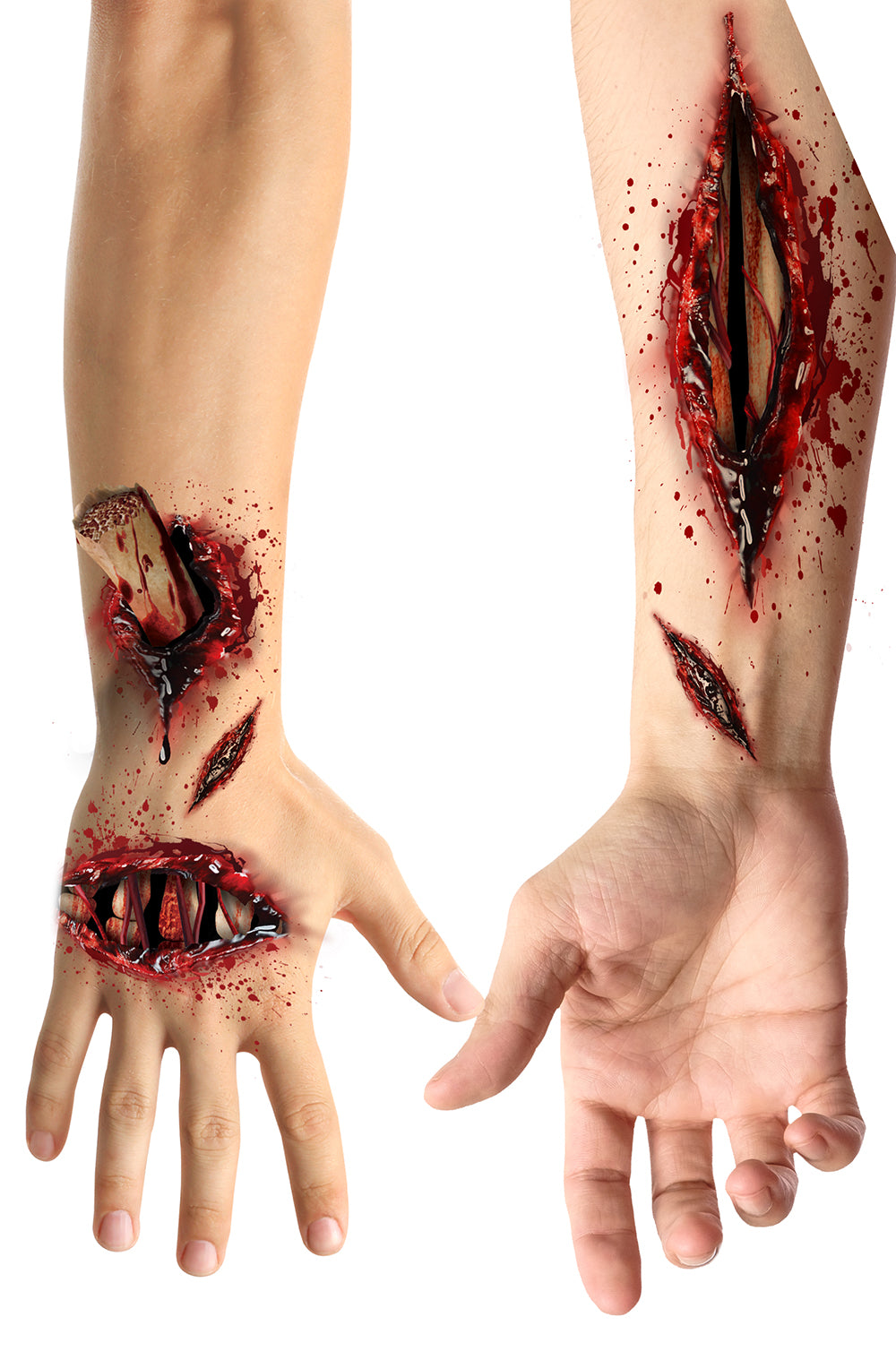 GP24711 – Halloween Offene Wunden Tattoo – Farbe: Natural