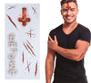 GP24712 – Halloween Teufelswunden Gruselige Tattoos – Farbe: Natural