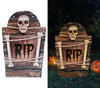 GP24735 – Halloween Grabstein Deko Skelett – Farbe: Grau