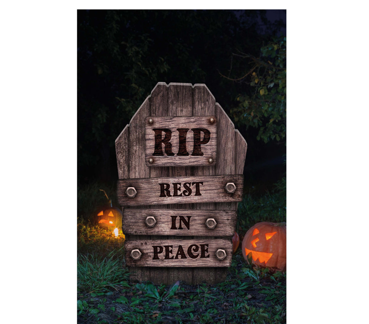 GP24736 – Halloween Grabstein Dekoration Ruhestätte – Farbe: Grau