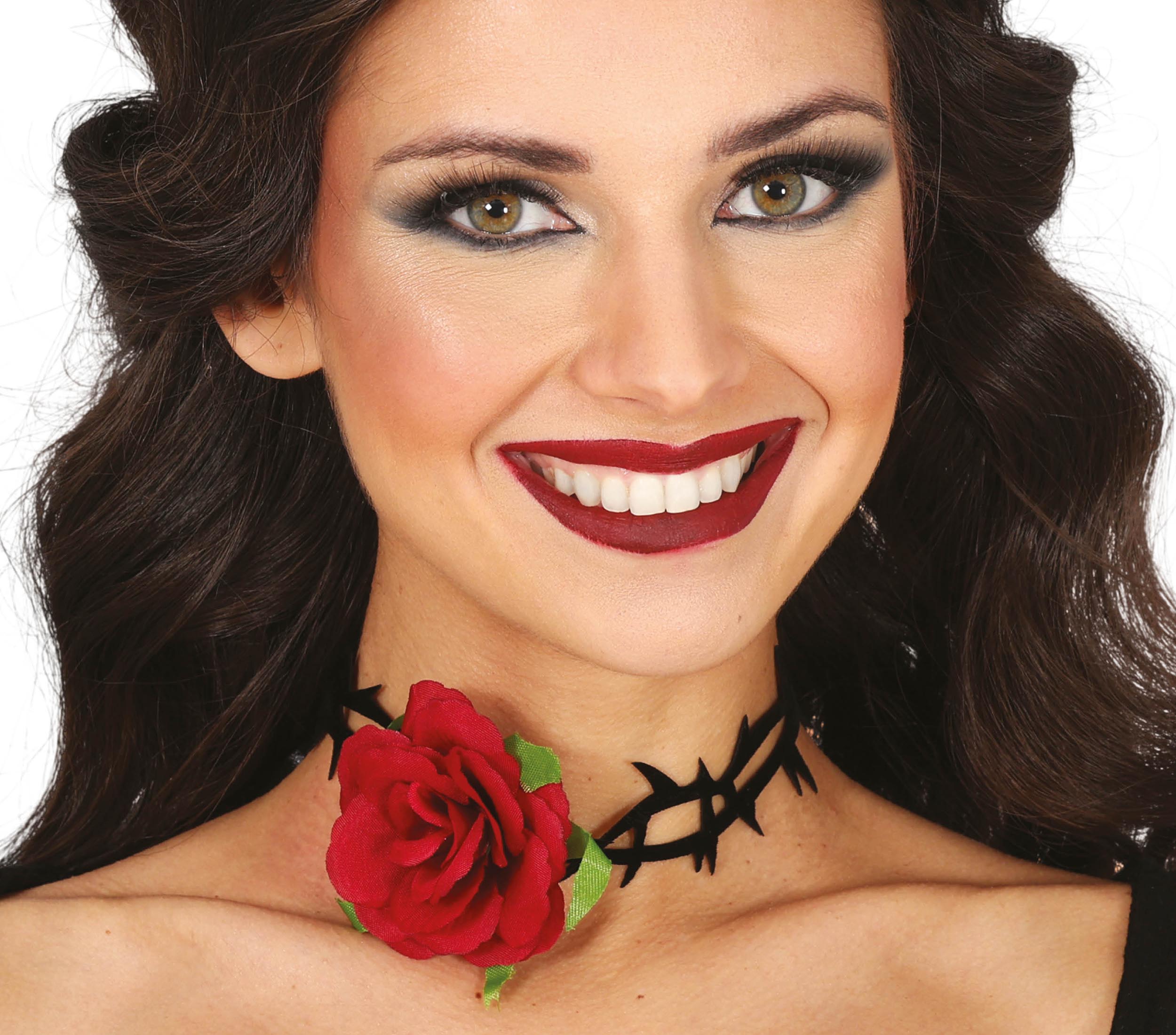GP24771 – Prinzessin Rose Halskette Für Halloween – Farbe: Rot