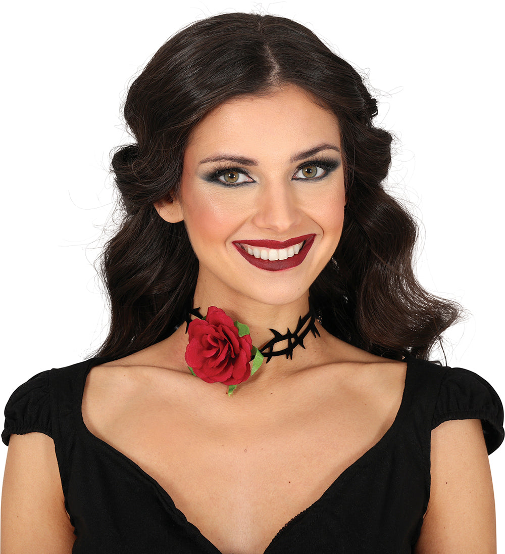 GP24771 – Prinzessin Rose Halskette Für Halloween – Farbe: Rot
