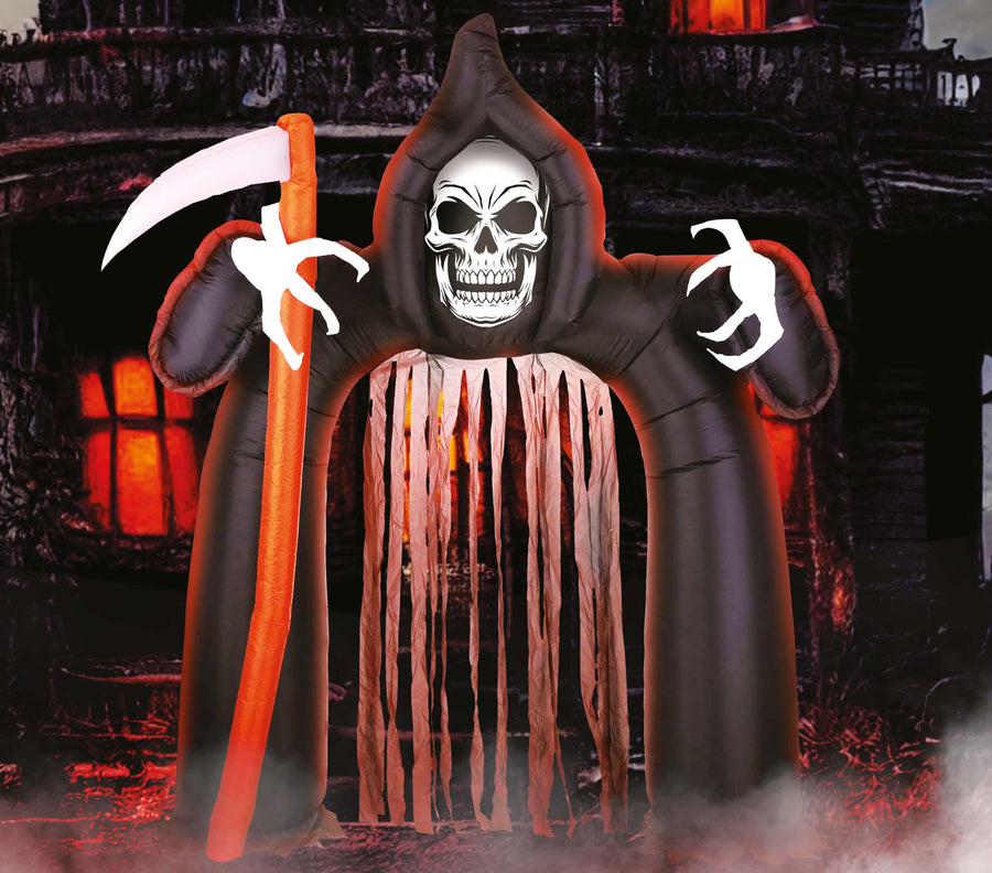 Skelett Halloween Torbogen Mit Vorhang