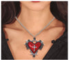 GP24800 – Religion Herz Gothic Kreuz Kette – Farbe: Silber