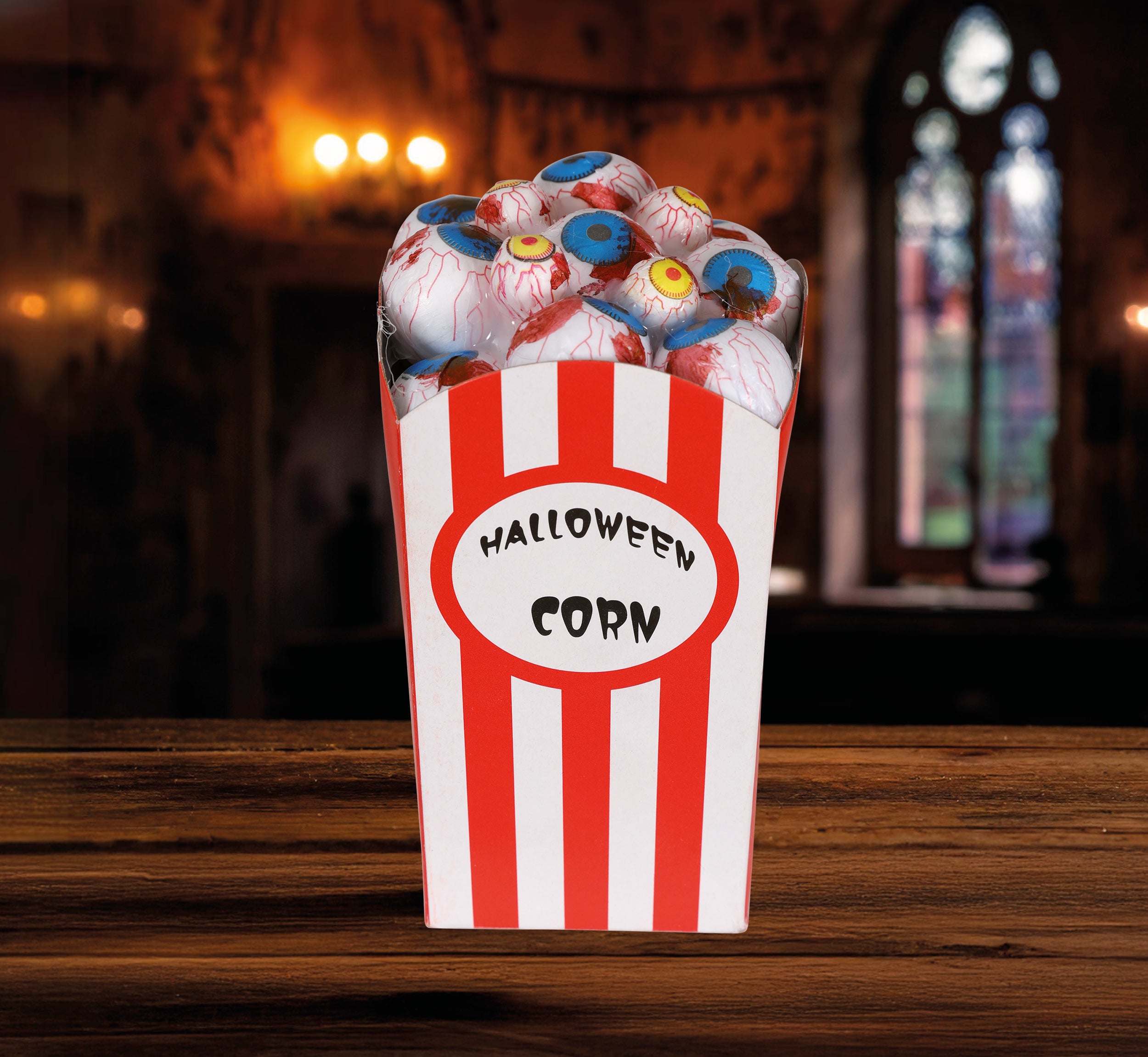 GP24807 – Halloween Popcornbox Augen Dekoration – Farbe: Weiß