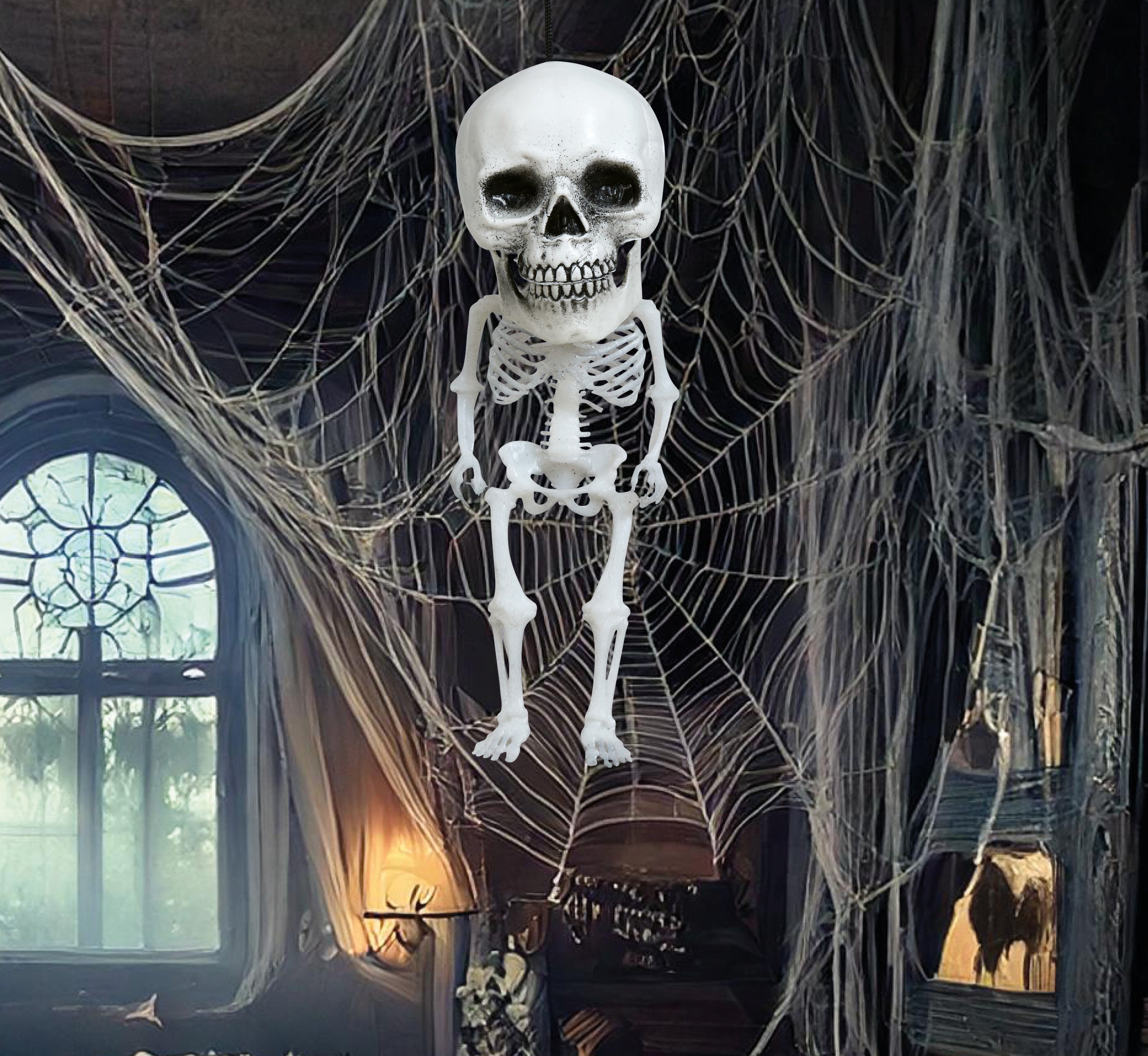 GP24875 – Halloween Skelett Hängefigur Schädel – Größe: Standard