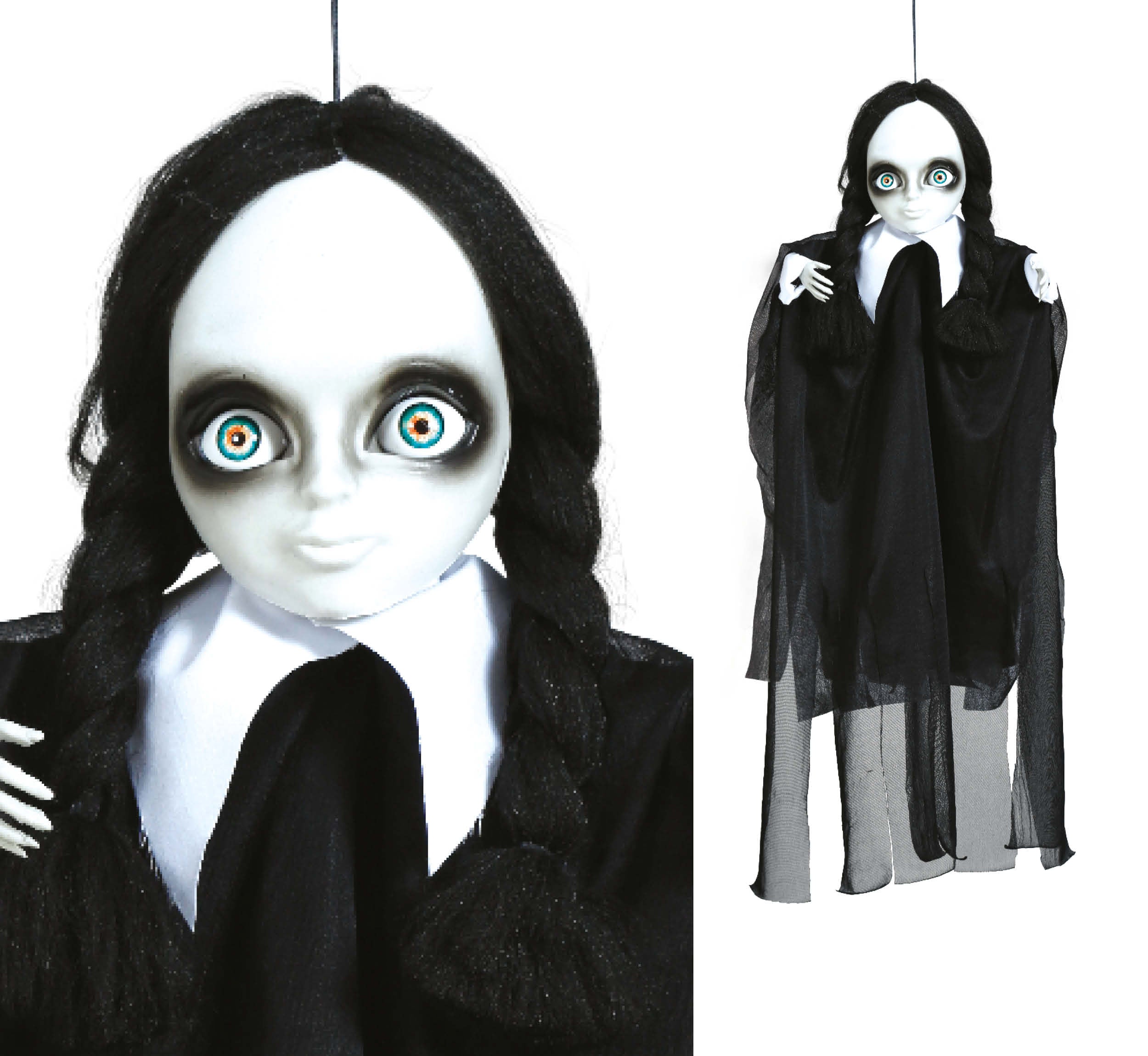 GP24878 – Halloween Hexenfigur Zöpfe Dekor – Größe: Standard