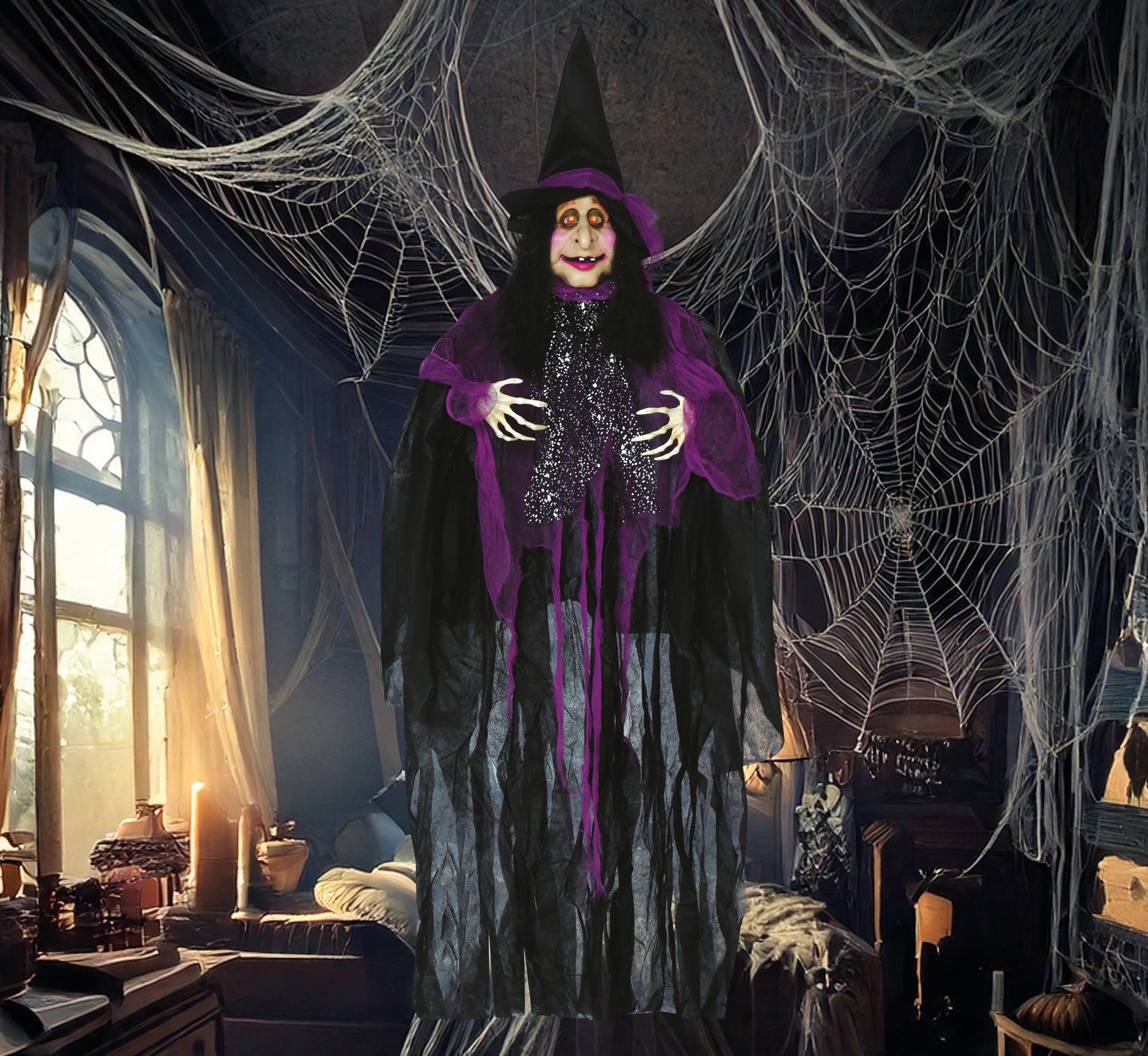 GP24898 – Hexe Dekofigur Halloween Attraktion – Größe: Standard