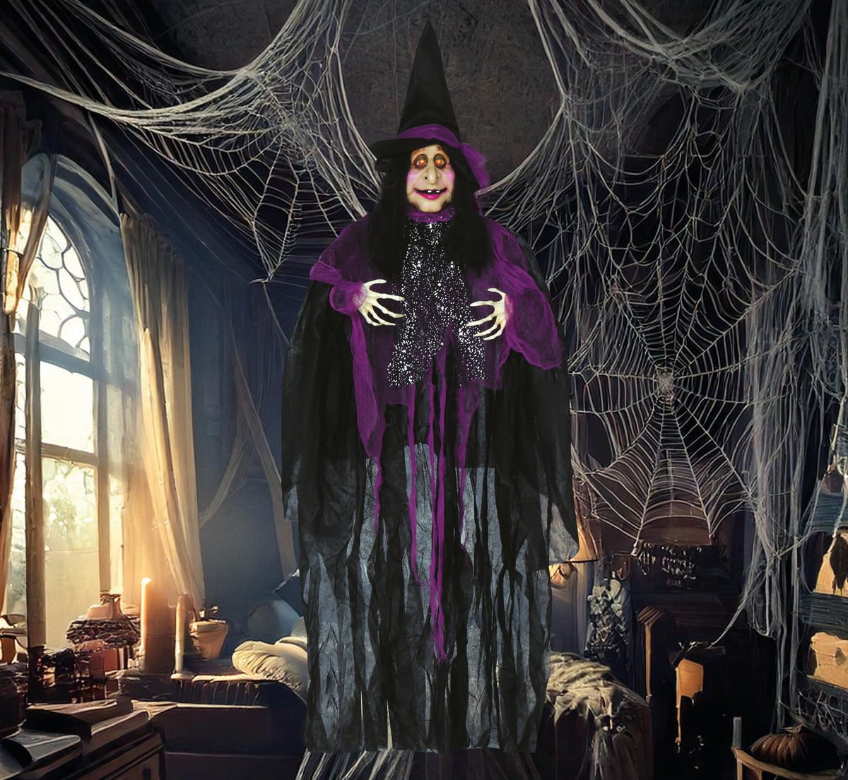 GP24898 – Hexe Dekofigur Halloween Attraktion – Größe: Standard