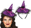GP24917 – Hexe Halloween Haarreif Lila Hut – Farbe: Lila