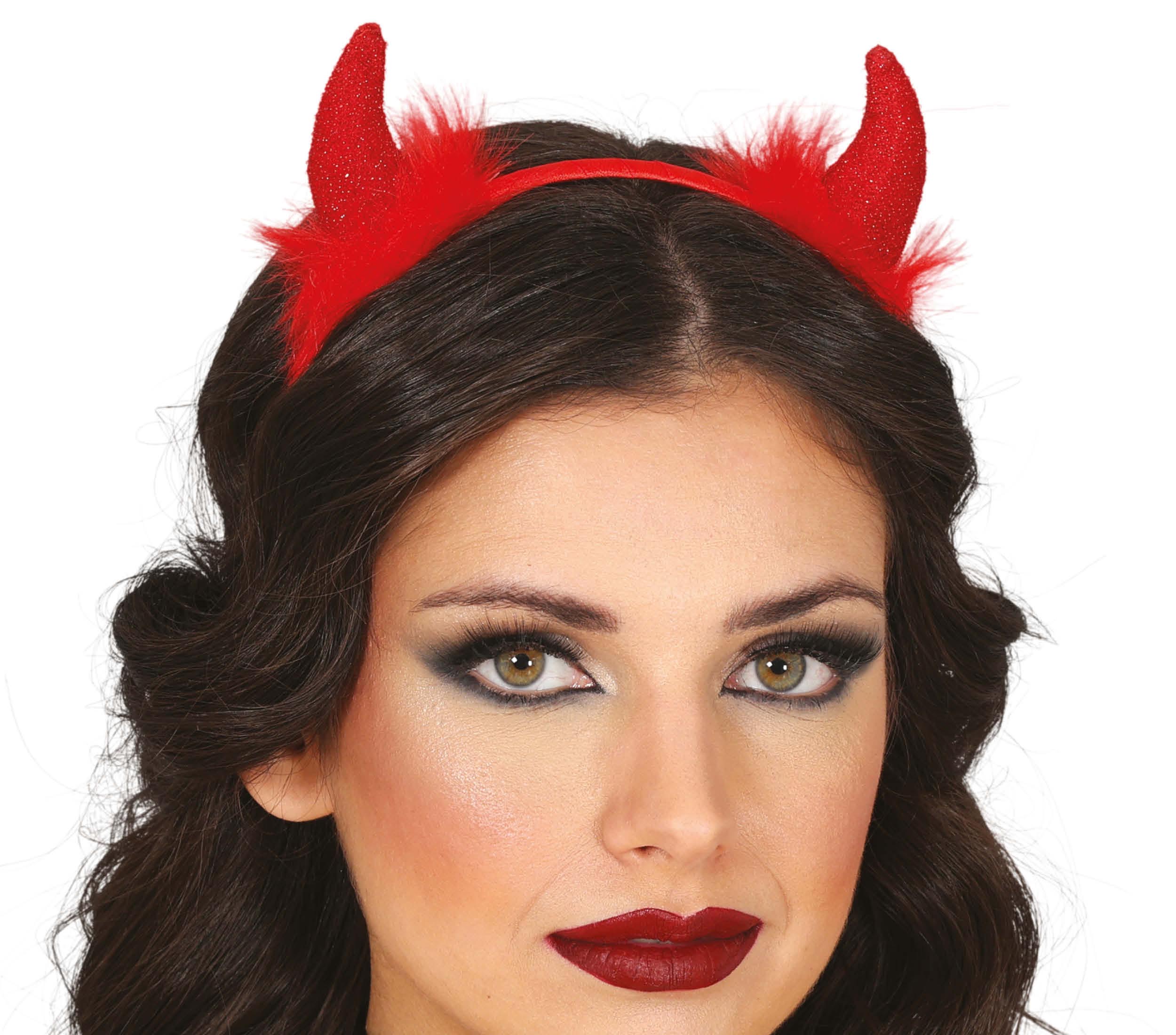 GP24919 – Dämonische Hörner Haarreif – Farbe: Rot