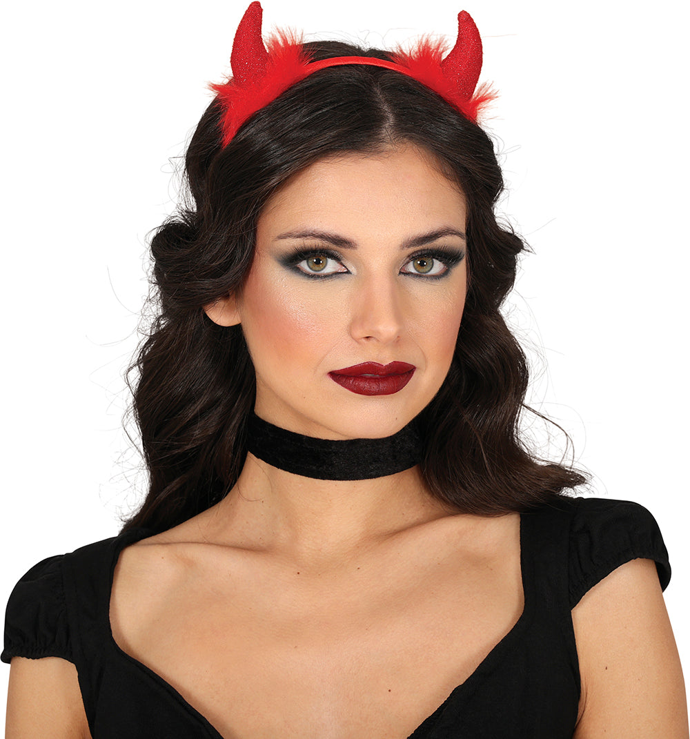 GP24919 – Dämonische Hörner Haarreif – Farbe: Rot