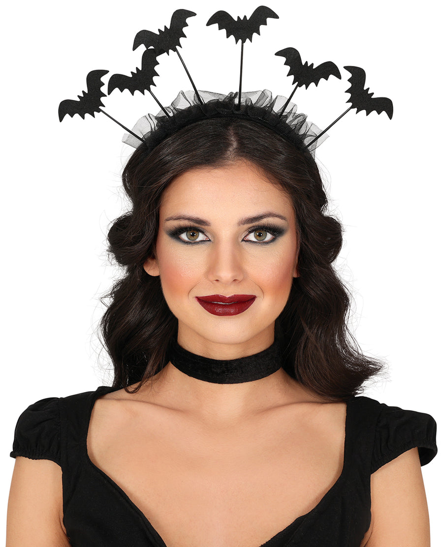 GP24920 – Fledermaus Stirnband Halloween Gothic – Farbe: Schwarz, Ansicht 2