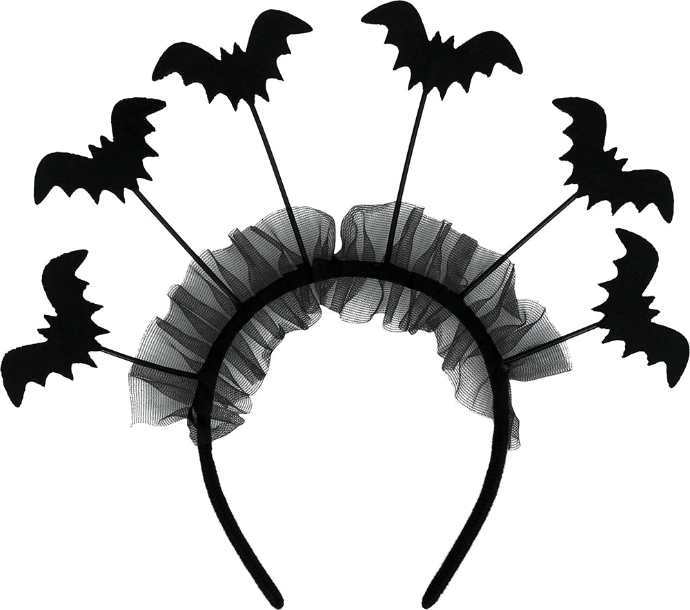 GP24920 – Fledermaus Stirnband Halloween Gothic – Farbe: Schwarz