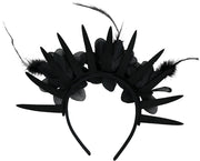 Gothic Blumen Haarreif für Damen schwarz, Bild 4