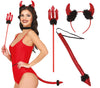 GP24925 – Dämonisches Halloween Stirnband Trident – Farbe: Rot
