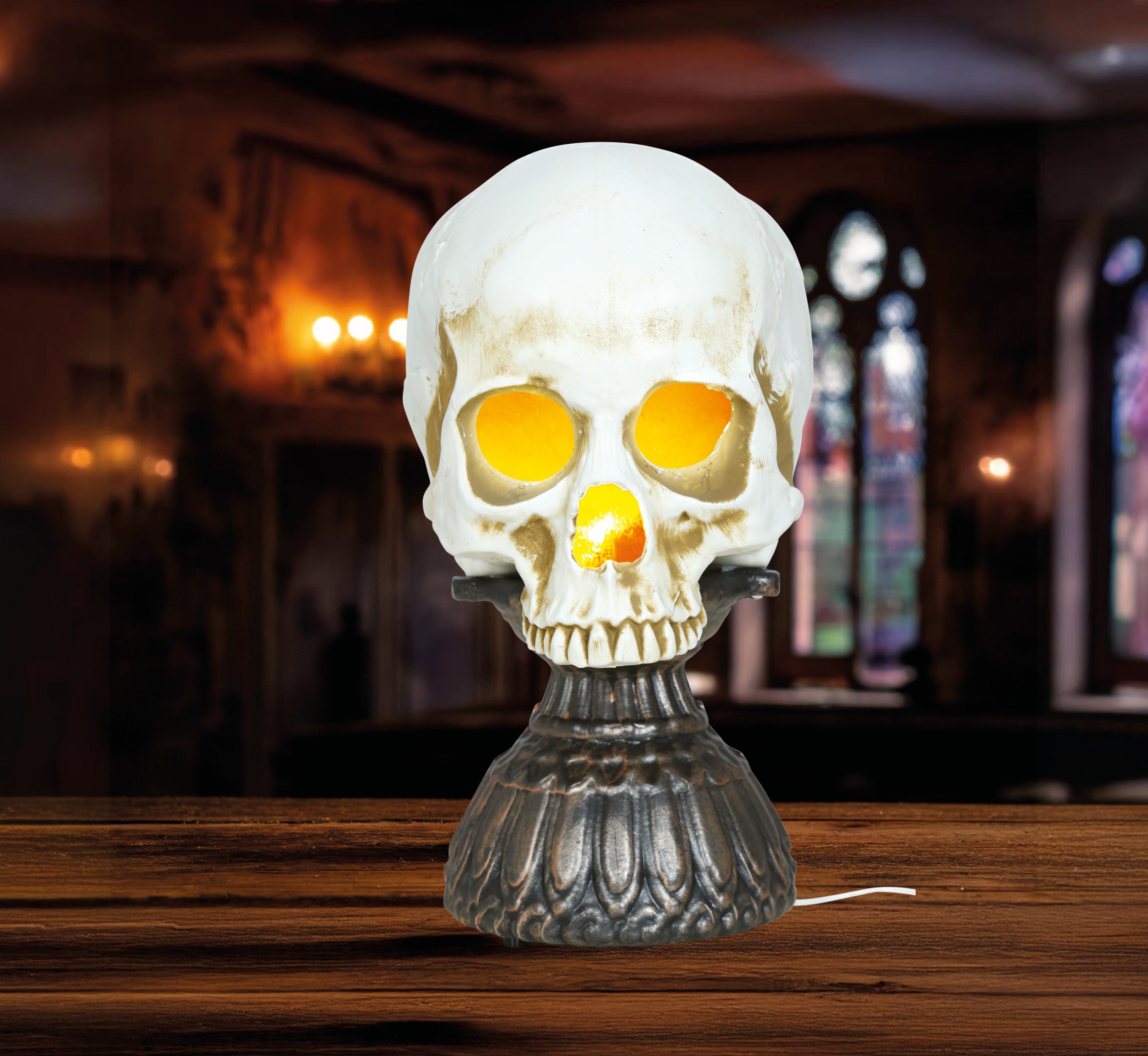 GP24931 – Skelett Schädel Halloween Deko Grusel Objekt – Größe: Standard