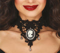Kamee Choker für Damen mit Spitze