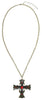 GP24945 – Vampirische Kreuz Kette Rubin Gothic – Farbe: Schwarz