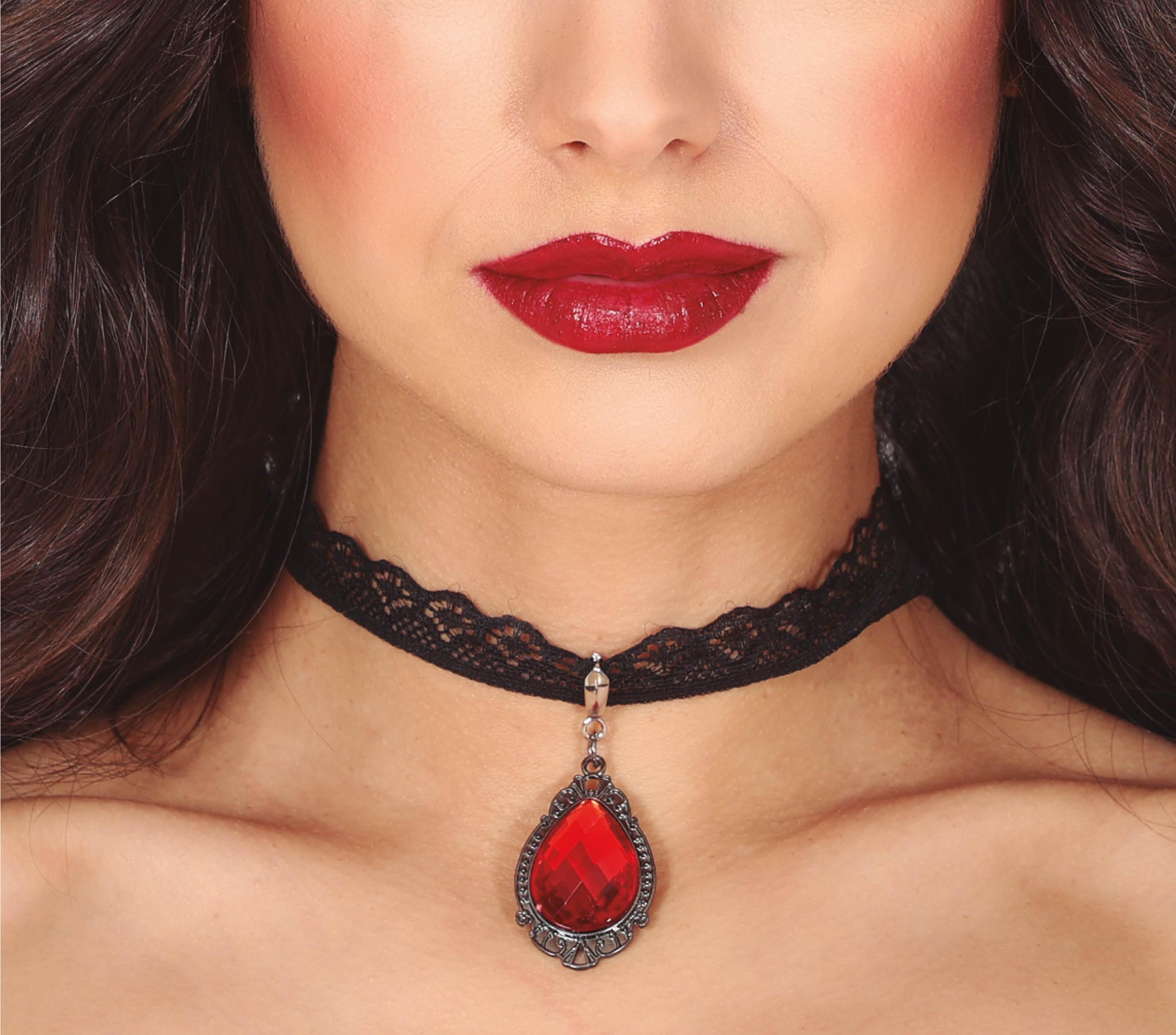 GP24949 – Prinzessin Marquis Rubin Choker – Farbe: Schwarz
