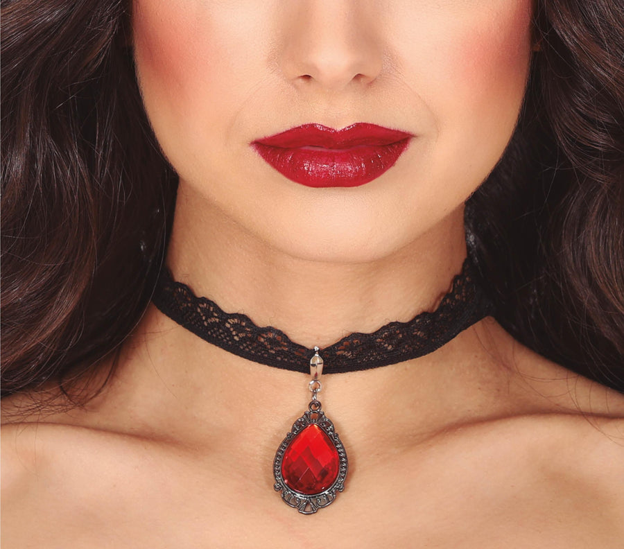 Spitzen Choker für Damen 5 cm Anhänger