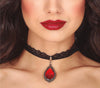 GP24949 – Prinzessin Marquis Rubin Choker – Farbe: Schwarz