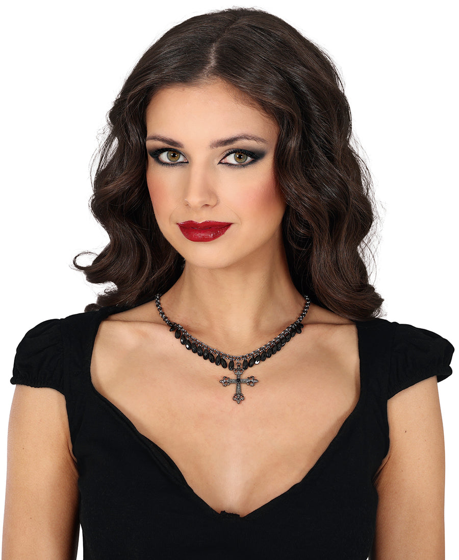 GP24950 – Religion Gothic Kreuzkette Mit – Farbe: Schwarz, Ansicht 2