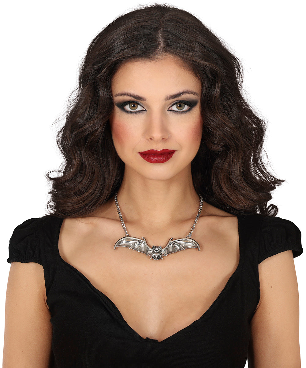 GP24952 – Vampir Fledermaus Halskette Halloween – Farbe: Silber