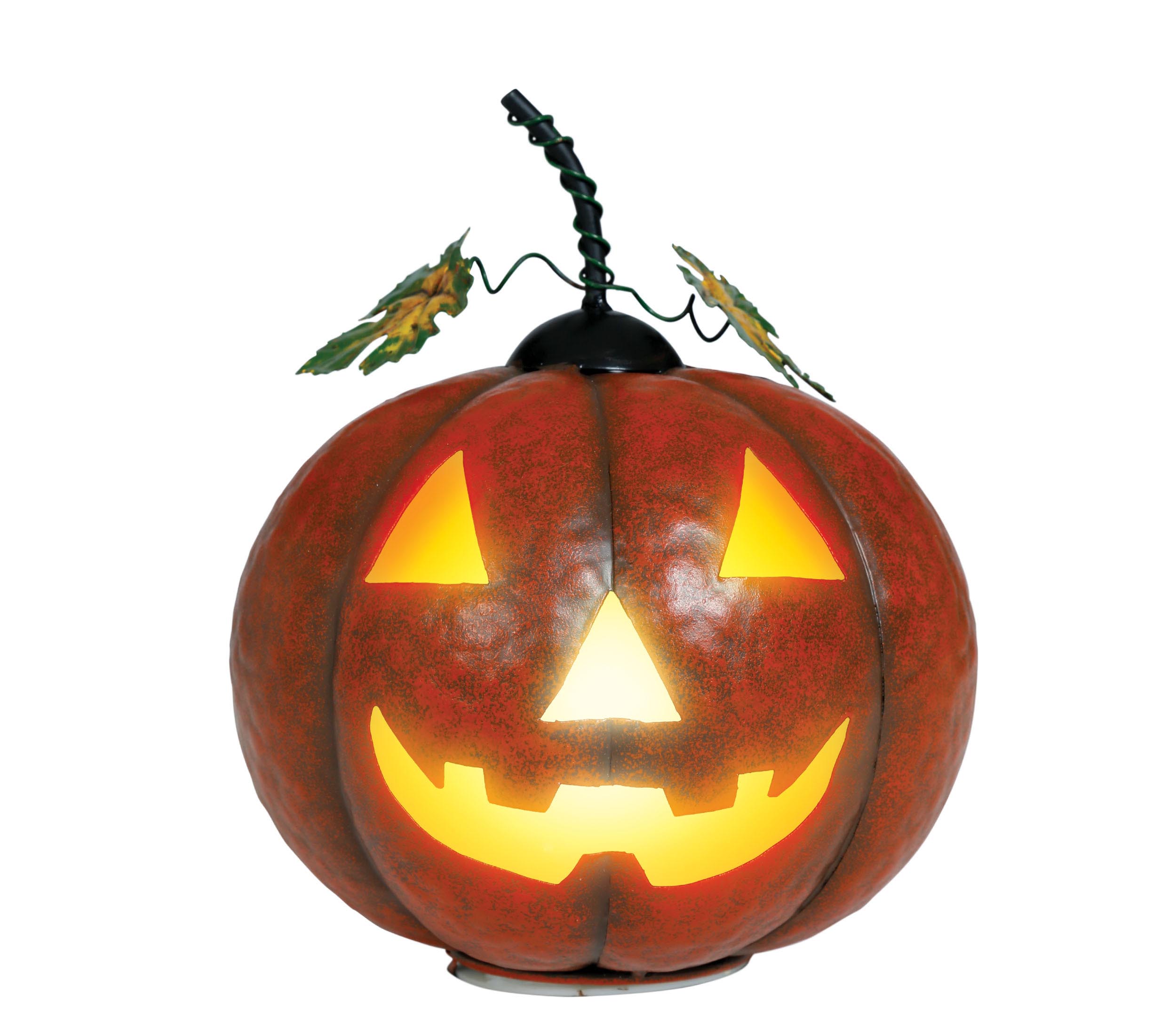 GP24957 – Halloween Kürbis Grusel Deko Kürbis – Farbe: Orange, Schwarz, Silber, Gold