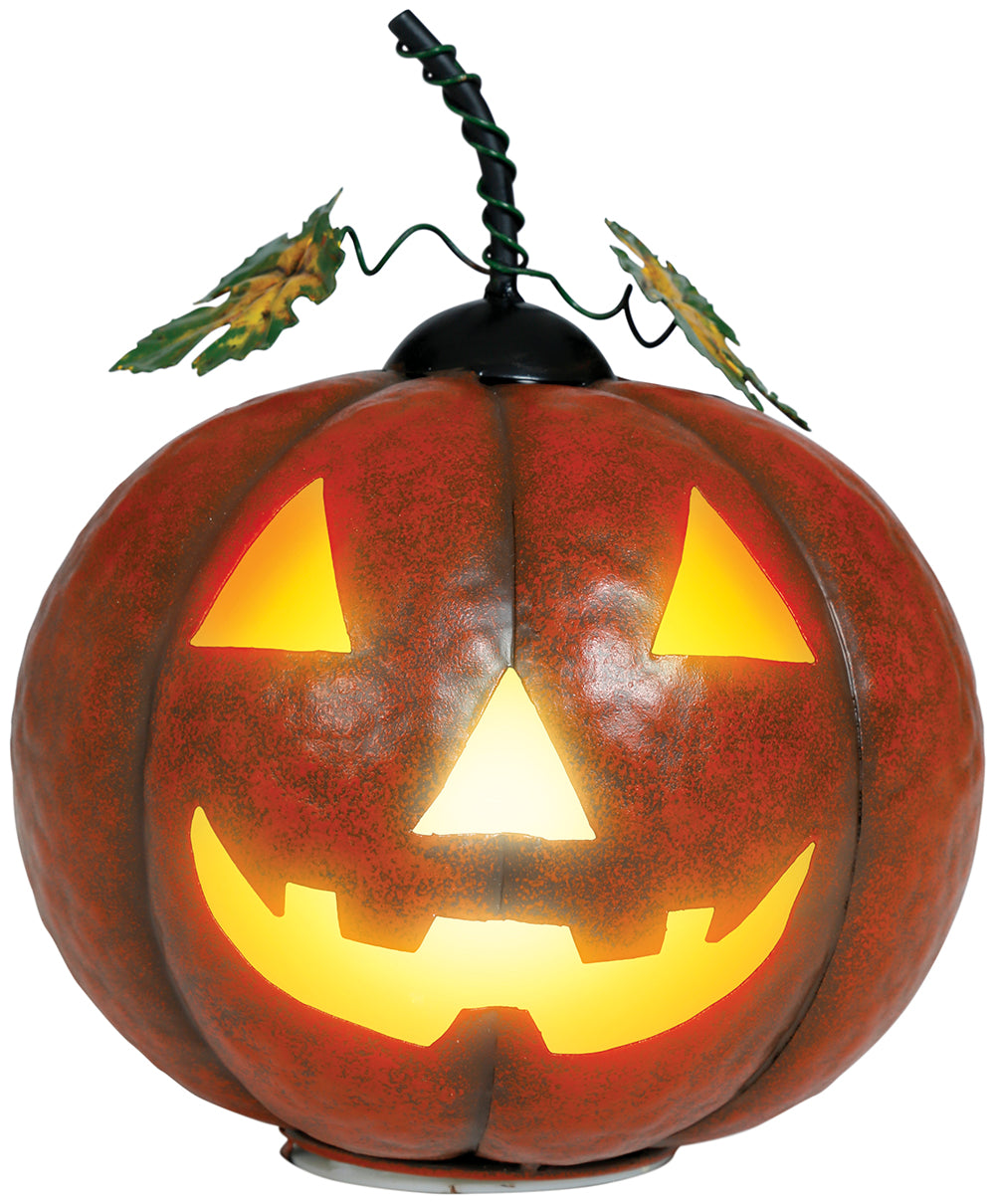 GP24957 – Halloween Kürbis Grusel Deko Kürbis – Farbe: Orange, Schwarz, Silber, Gold