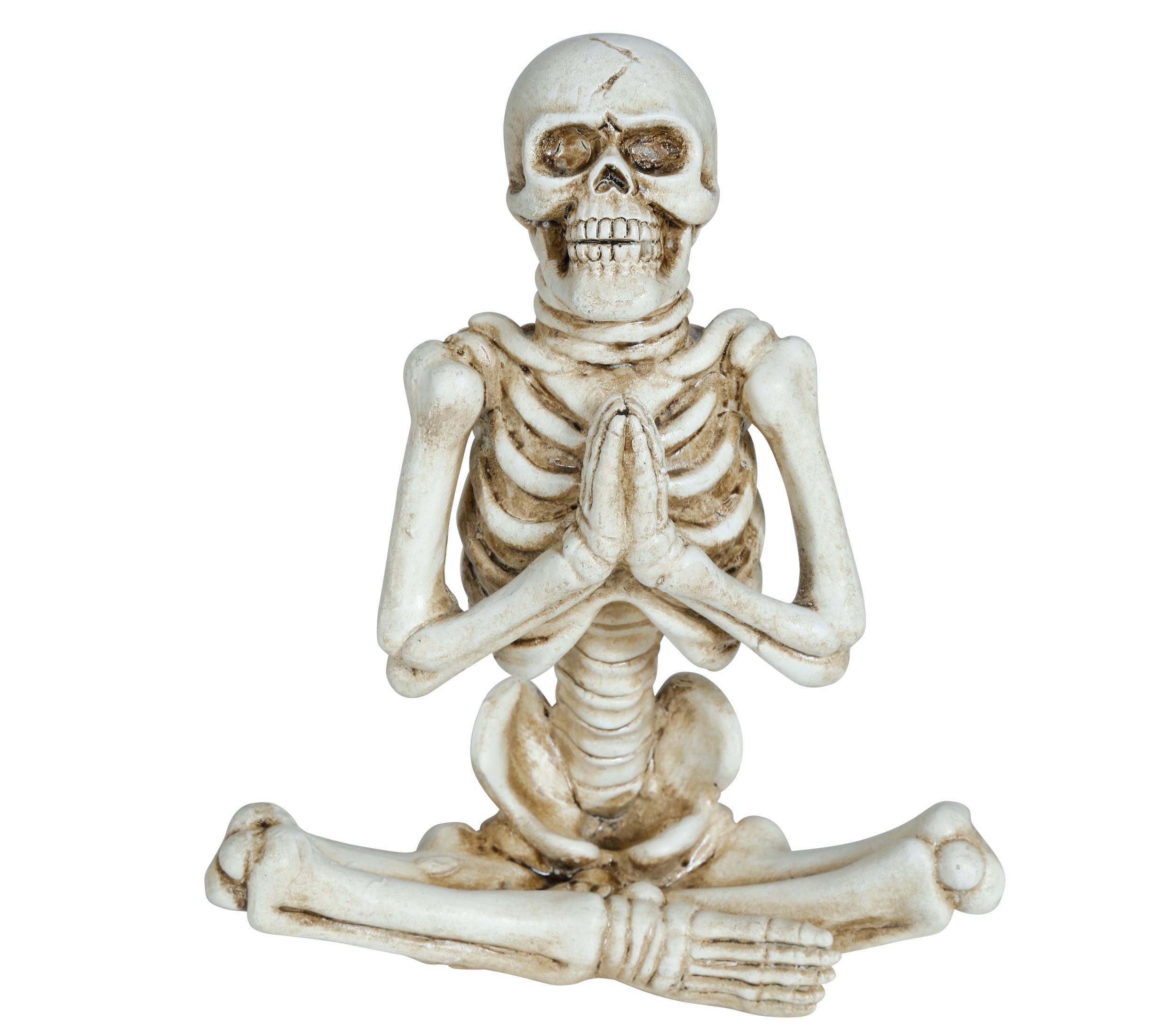GP24962 – Halloween Skelett Figur Meditation Yoga – Farbe: Weiß
