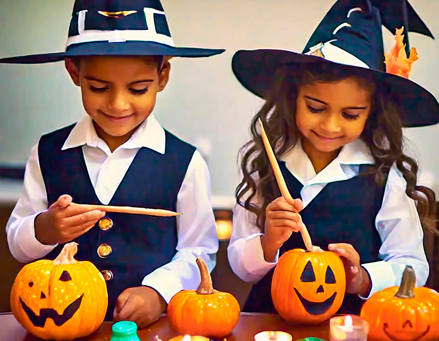 GP24968 – Halloween Kürbis Kreatives Malprojekt – Farbe: Weiß, Ansicht 2