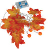 GP24994 – Halloween Kürbisgirlande Herbstdeko Kürbisblätter – Farbe: Orange