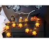 GP24994 – Halloween Kürbisgirlande Herbstdeko Kürbisblätter – Farbe: Orange