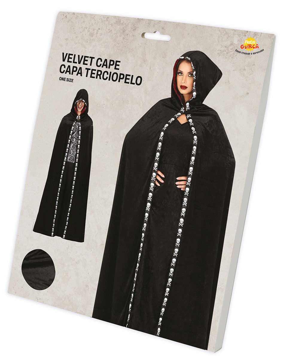 GP26081 – Vampir Kapuzen Umhang Halloween Dunkle – Farbe: Schwarz