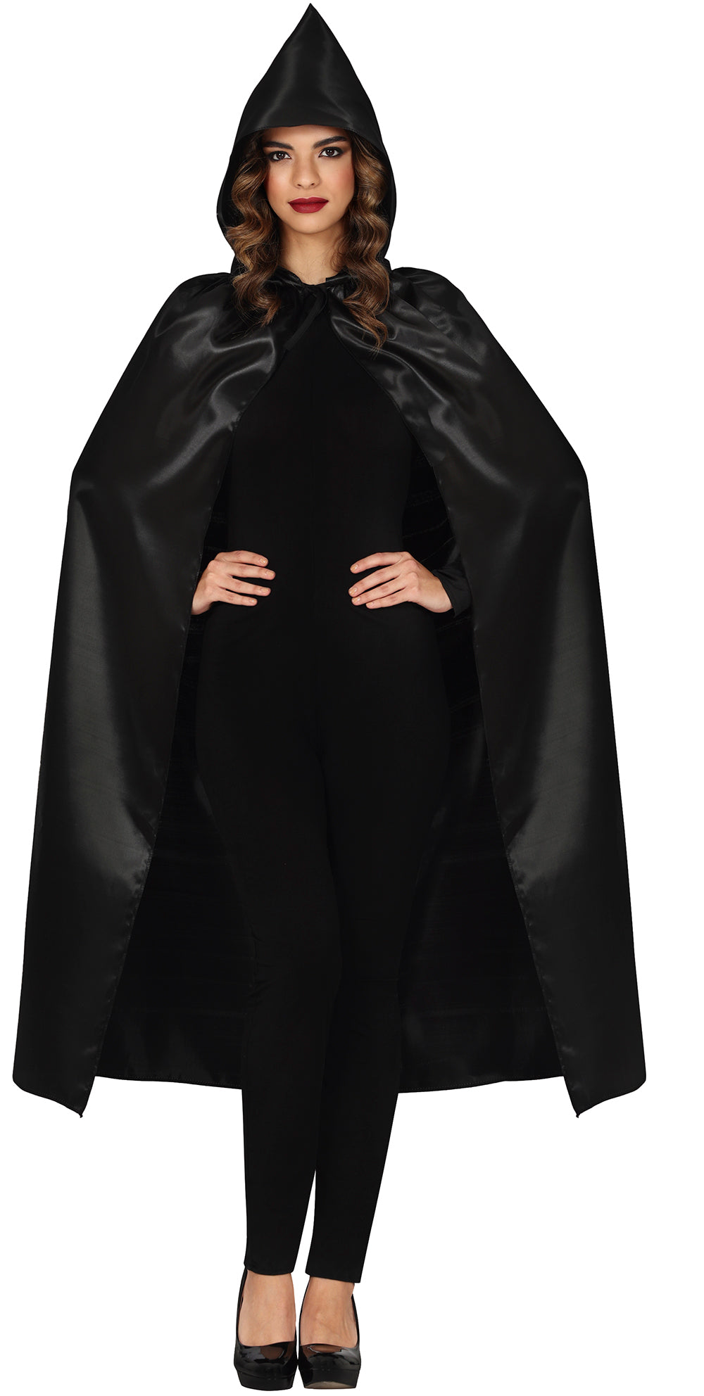 GP26138 – Skelett Dämon Umhang Kapuze Halloween – Farbe: Schwarz