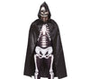 GP26138 – Skelett Dämon Umhang Kapuze Halloween – Farbe: Schwarz