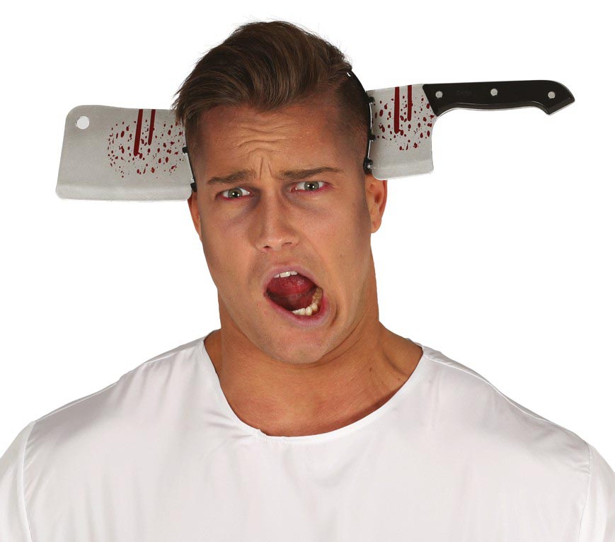 GP26153 – Halloween Metzger Horror Stirnband – Farbe: Silber