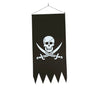 GP26200 – Piraten Totenkopf Banner Karneval – Farbe: Schwarz