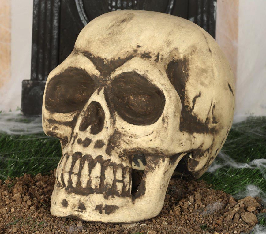Totenkopf Deko 32 cm großer Schädel